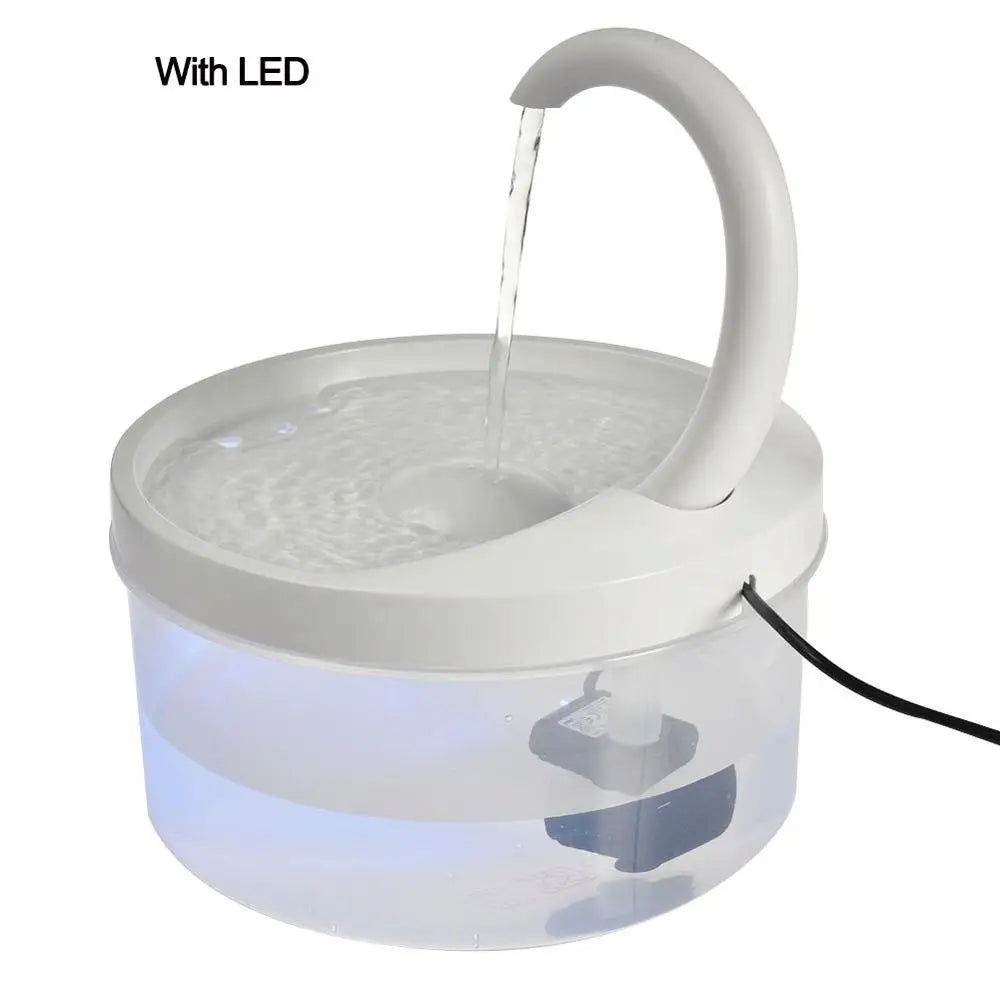Meow-tastic H2O Party: The Posh Purr-fountain with Sparkly Blue Bling for Your Furry Hydration Enthusiasts!