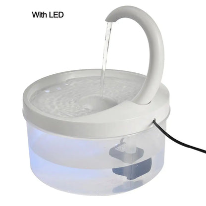 Meow-tastic H2O Party: The Posh Purr-fountain with Sparkly Blue Bling for Your Furry Hydration Enthusiasts!